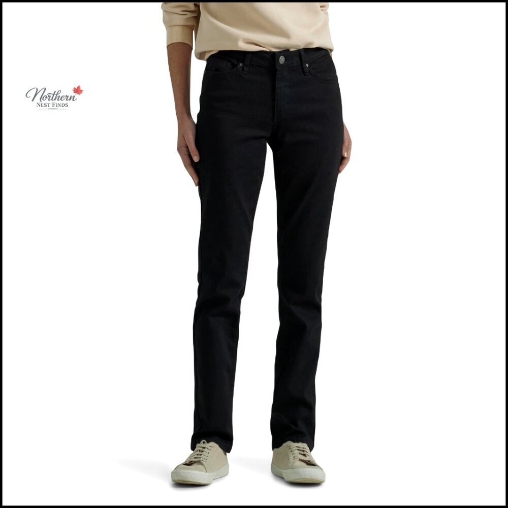 Mid Rise Straight Leg Jeans Regular Fit Comfortable Denim